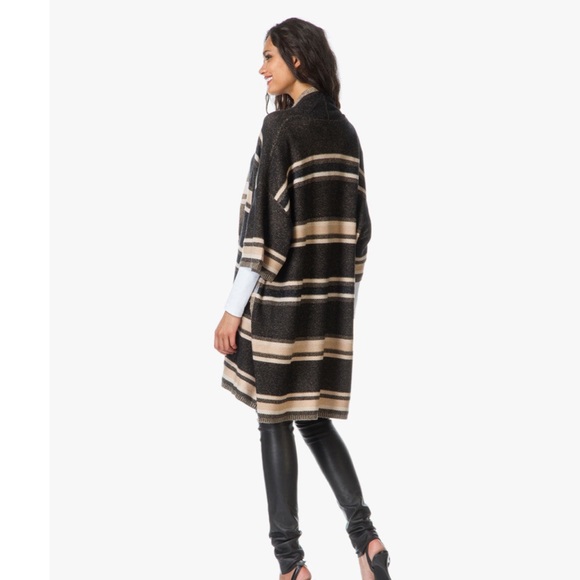 VINCE Textured Striped Wool/Cashmere Blend Cardigan - Picture 12 of 12